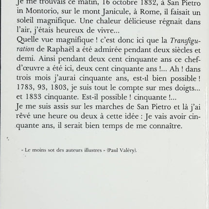 Vie de Henry Brulard – Autobiographie classique de Stendhal – Littérature française - livre
