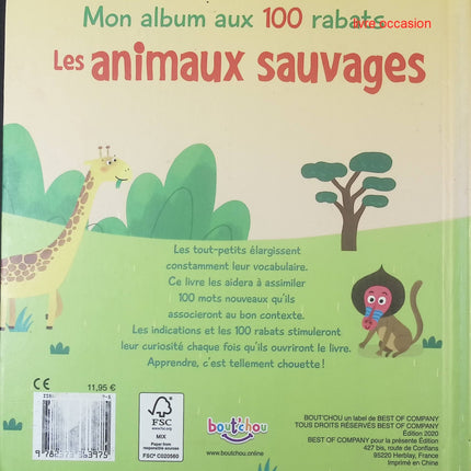 Mon album aux cent rabats – Les animaux sauvages - livre