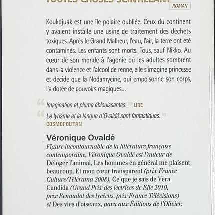 Toutes choses scintillant - Véronique Ovaldé - livre