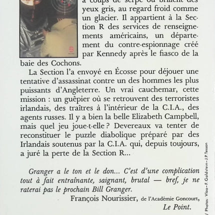 Un nommé Novembre – Bill Granger – Thriller d’espionnage international – Le Livre de Poche – Livre occasion - livre