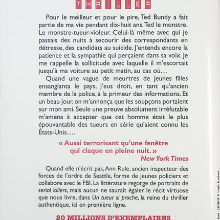 Un tueur si proche - Ann Rule - livre