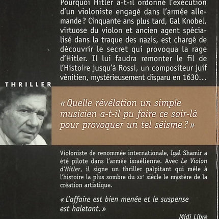 Le Violon d’Hitler – Roman historique et mystère autour de la Seconde Guerre mondiale – Igal Shamir - livre