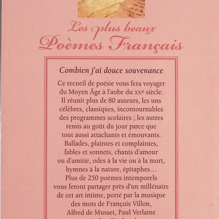 Les plus beaux poèmes français – Pierre Ripert – Anthologie de poésie française – Livre occasion - livre