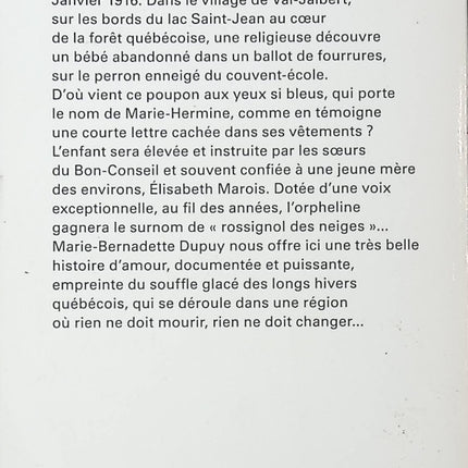 L’Orpheline des neiges – Roman de Marie-Bernadette Dupuy - livre