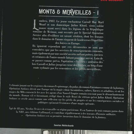 Monts et merveilles - tome 1 - Opération Sabines - Nicolas Texier - livre