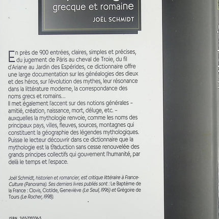 Dictionnaire de la mythologie grecque et romaine - Joël Schmidt - Livre