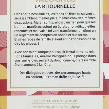 La Ritournelle – Aurélie Valognes – comédie familiale et secrets de famille – livre d’occasion - Livre
