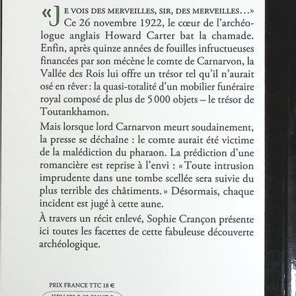 Le mystère Toutankhamon - Sophie Crançon - Livre