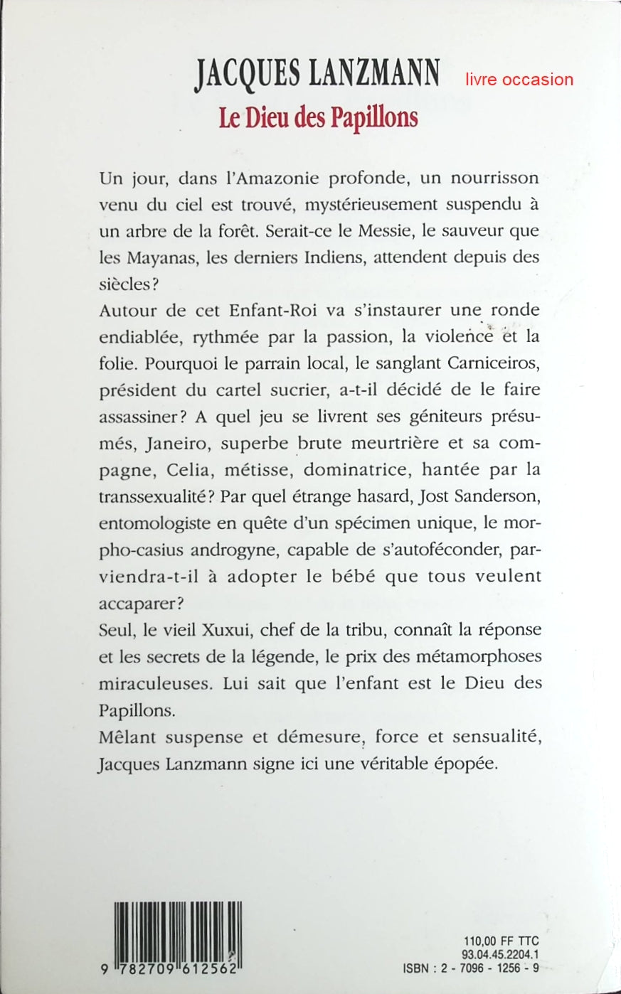 Le Dieu des Papillons - Jacques Lanzmann - Livre