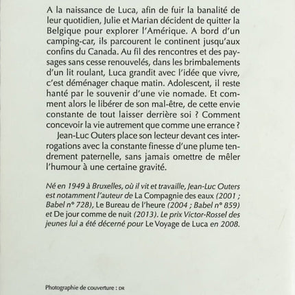 Le Voyage de Luca - Jean-Luc Outers - Livre