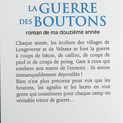 La Guerre des boutons - Louis Pergaud - Livre