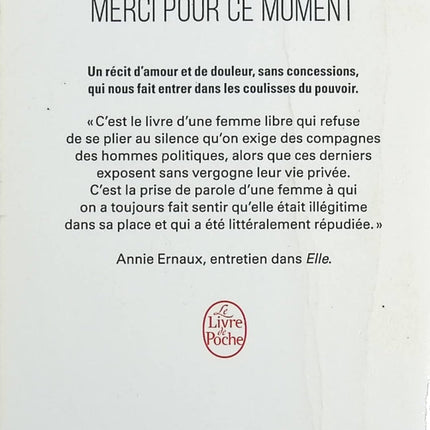 Merci pour ce moment - Valérie Trierweiler - Livre