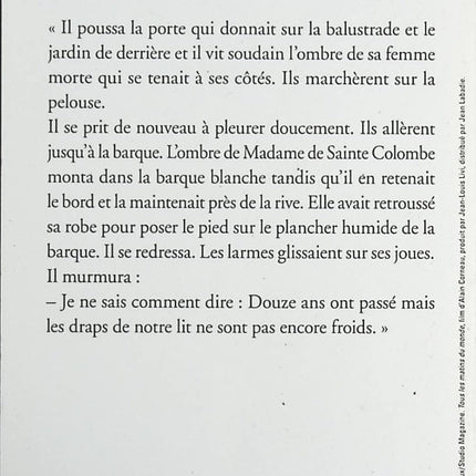 Tous les matins du monde - Pascal Quignard - Livre