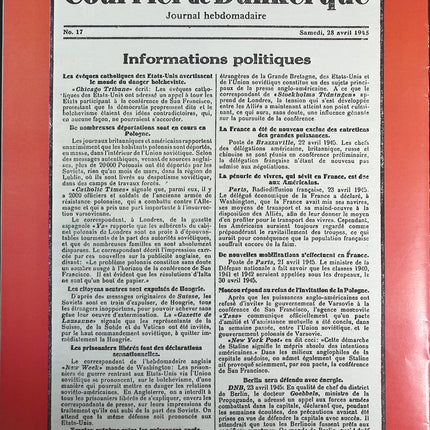 Der Widerstand - Nr. 132 - Das Journal des Frankreichs in den 1940er Jahren - Zeitschriftenrezensionsbuch