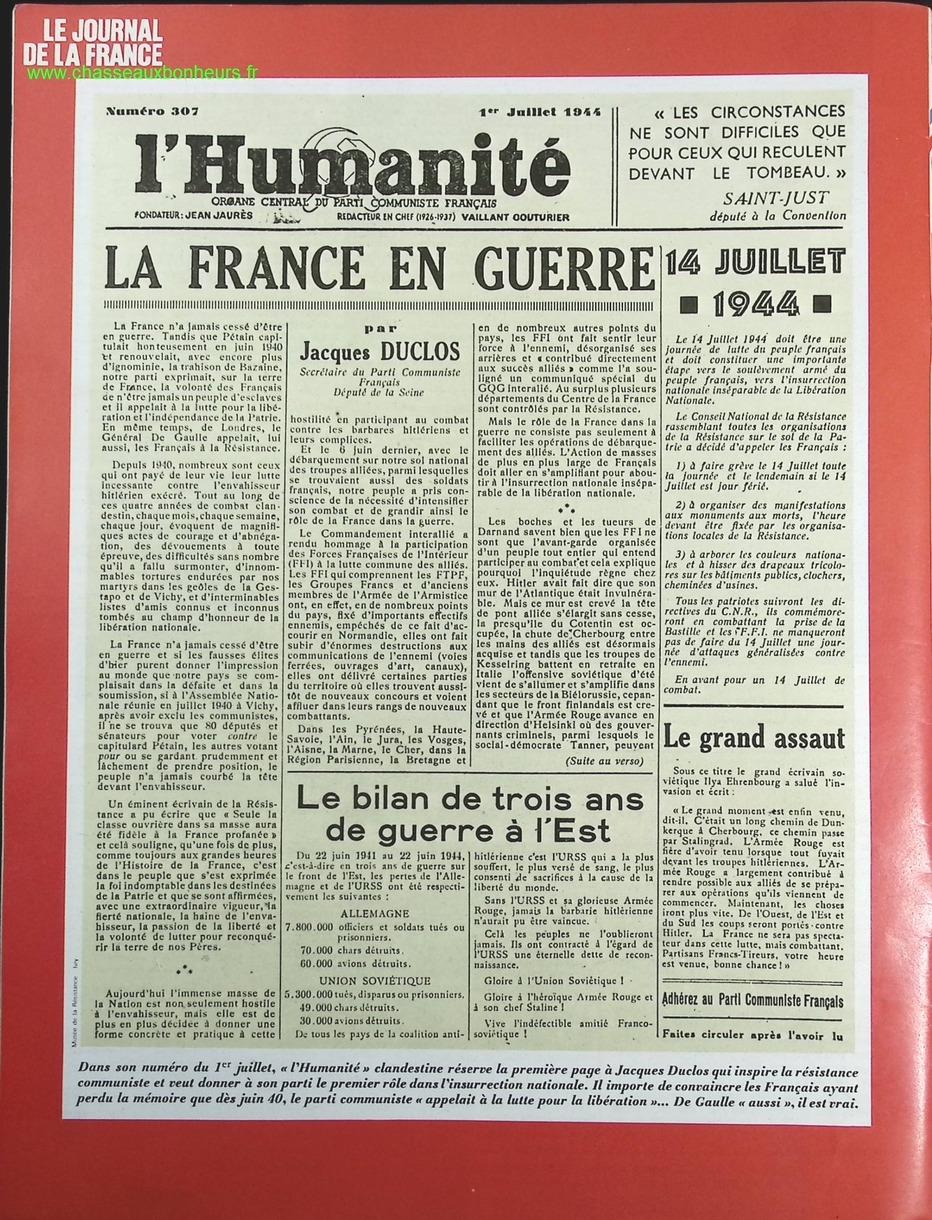 The Resistance - No. 132 - The Journal of France in the 1940s - Magazine Review Book
