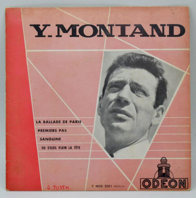 Yves Montand - La ballade de Paris - Premier pas - disque vinyle 45 tours