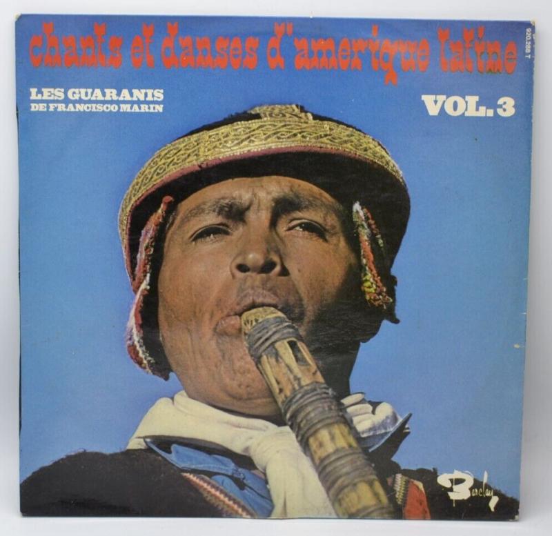 chants et danses d'amerique latine les guaranis - disque vinyle 33 tours