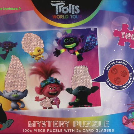 100-piece puzzle + glasses - Trolls World Tour - board game