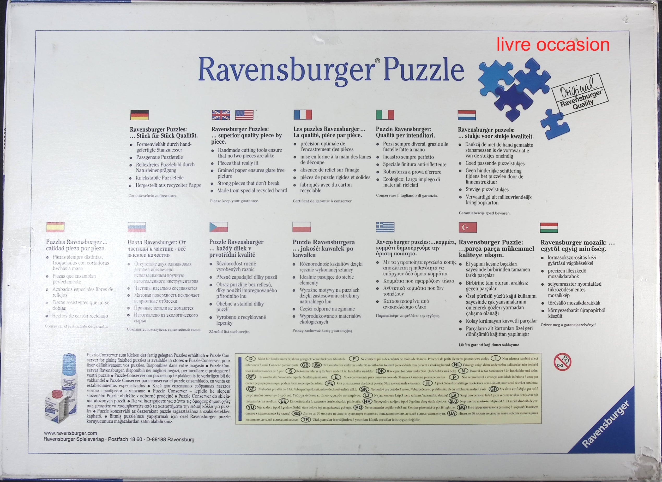 Licorne dauphins magicienne Ravensburger - 1500 pièces - jeu de société Puzzle