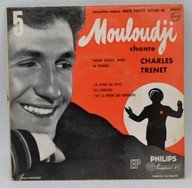 Mouloudji chante Charles Trenet - Pauvre Georges André - disque vinyle 45 tours