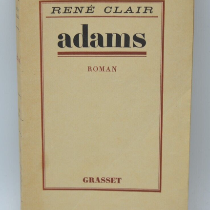 Adams - René Clair - 1926 - livre
