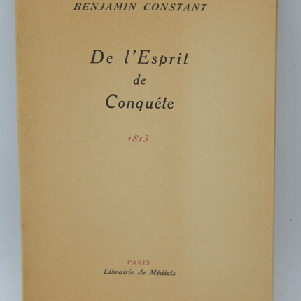Über den Geist der Eroberung - Benjamin Constant - 1947 - Buch