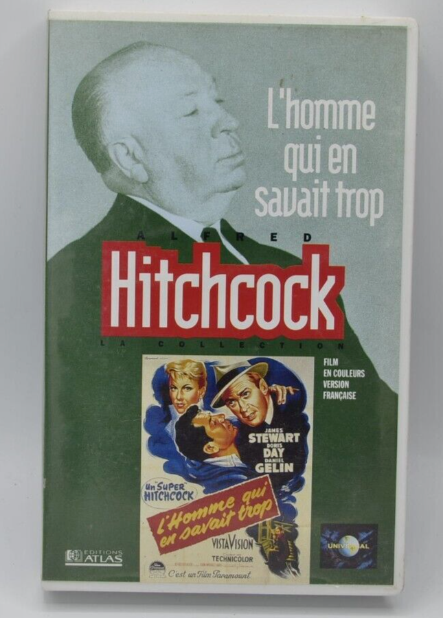 Der Mann, der zu viel wusste, Alfred Hitchcock – VHS-Videokassette K7
