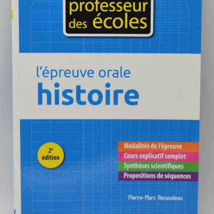 The oral history test for school teachers - Pierre-Marc Renaudeau - Book
