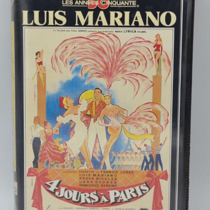 VHS video cassette K7 - Four Days in Paris - Luis Mariano