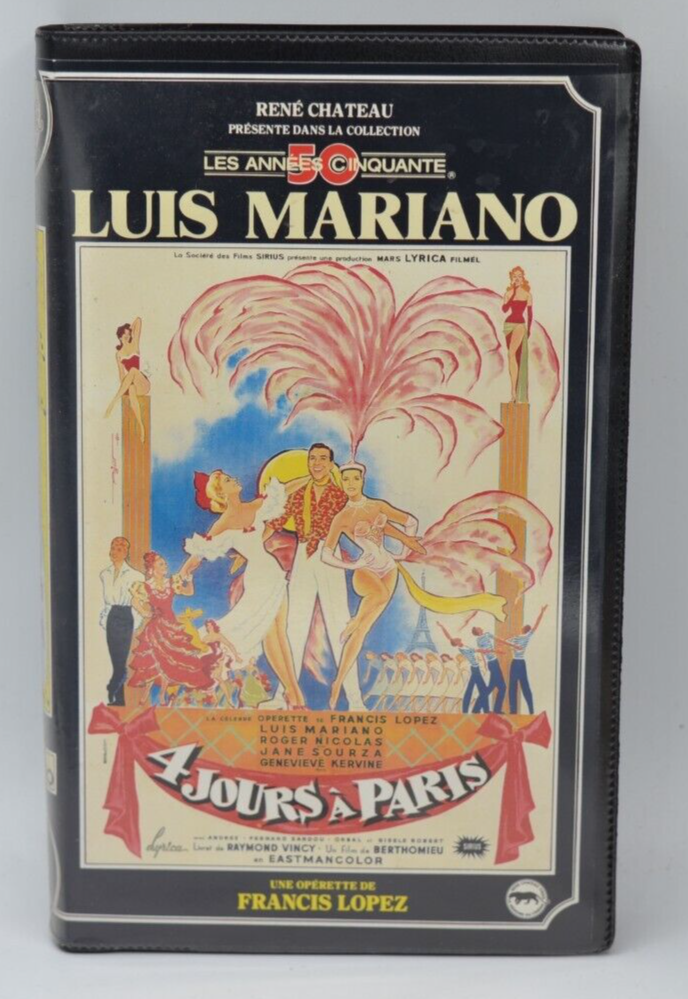 VHS video cassette K7 - Four Days in Paris - Luis Mariano