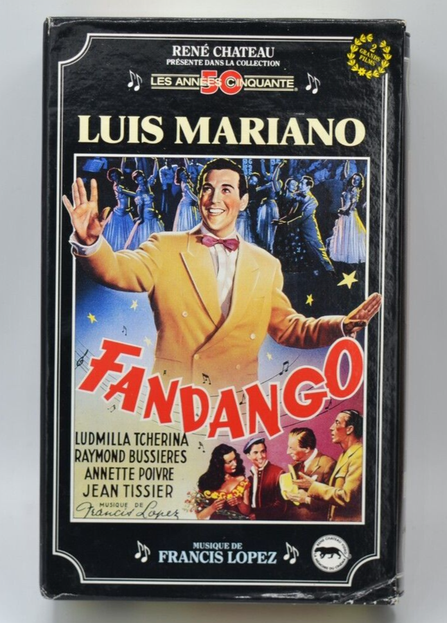 cassette vidéo vhs K7 - coffret 2 cassettes Fandango le tzarewitch - Luis Mariano