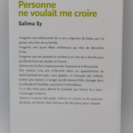 Niemand wollte mir glauben - Sy Salima - Buch