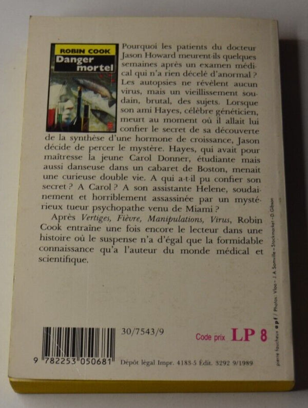 Danger mortel - Robin Cook - livre