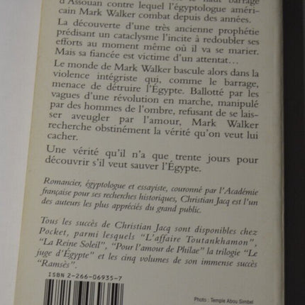 Barrage sur le Nil - Christian Jacq - livre