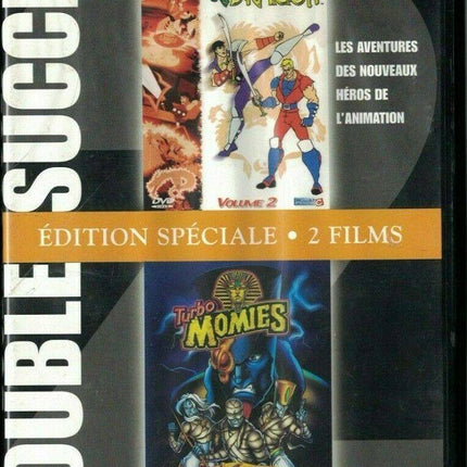 dvd - double succès - double dragon et turbo momies - volume 2