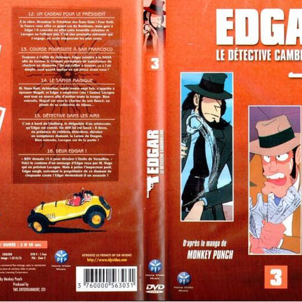 DVD Edgar le cambrioleur - volume 3 - épisodes 12 à 16 - manga - NEUF