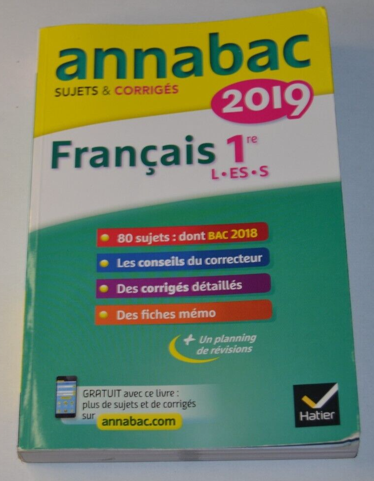 Annabac 2019 - French 1st L.ES.S - book