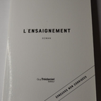 L'ensaignement - Jean-Phillipe de Tonnac - épreuves non corrigées - livre