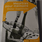 Murders for memory - Didier Daenincks - book