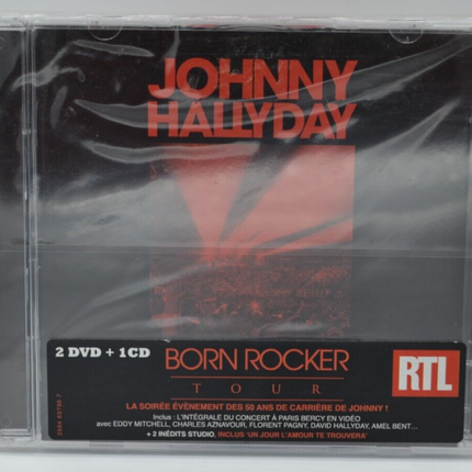 Born Rocker Tour (2 DVD + 1 CD) - Johnny Hallyday - cd - DVD