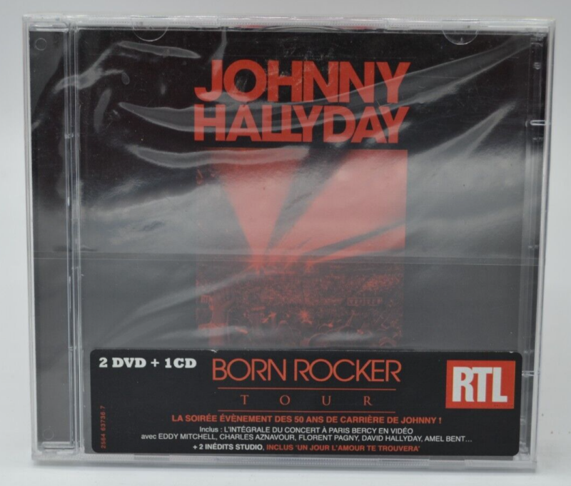 Born Rocker Tour (2 DVD + 1 CD) - Johnny Hallyday - cd - DVD