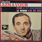 disque vinyle 45 tours - sylvie les aventuriers la mamma charles aznavour