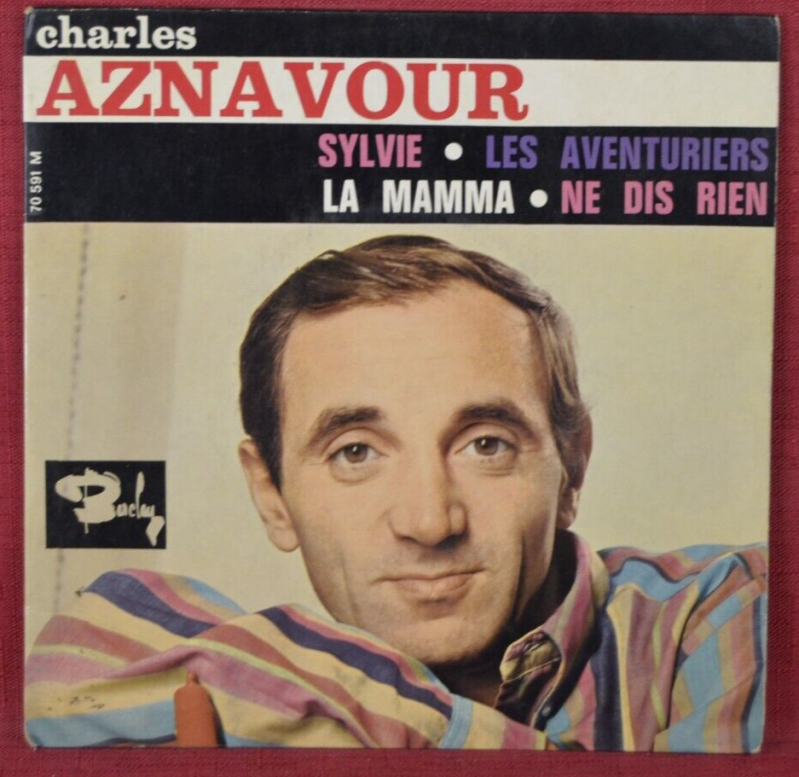 Vinyl-Schallplatte mit 45 U/min – Sylvie Les Aventuriers La Mamma Charles Aznavour