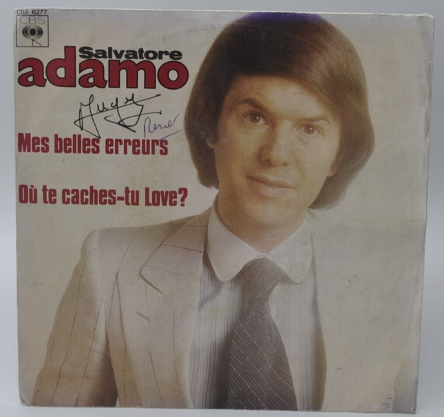 disque vinyle 45 tours - mes belles erreurs salvatore adamo