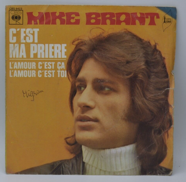 disque vinyle 45 tours - c'est ma prière mike brant