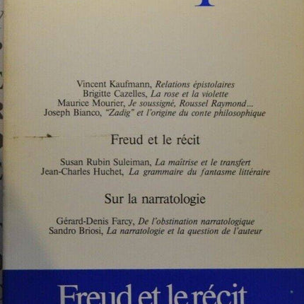 Poetik Freud und die Geschichte zur Narratologie - Buch