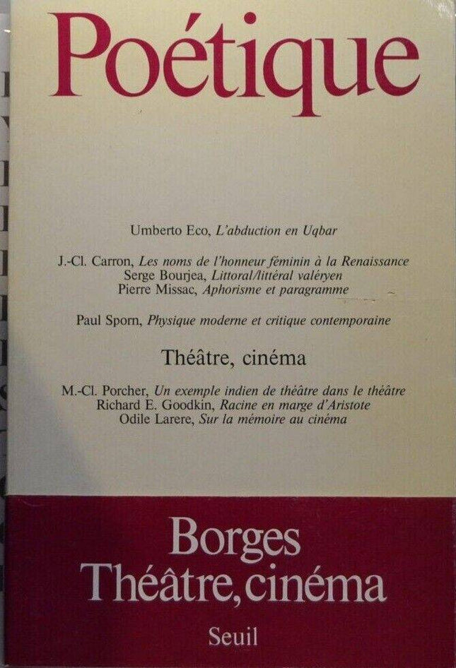 poétique théâtre cinéma - Seuil - livre