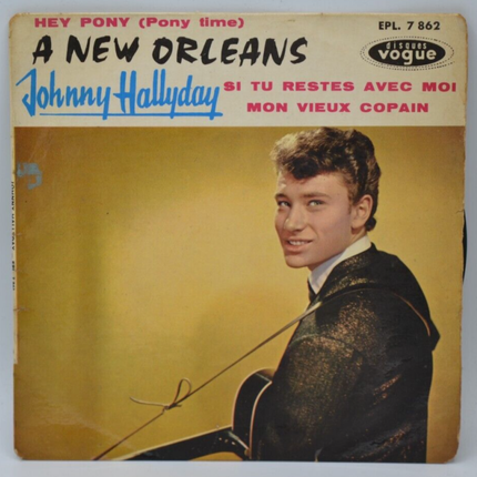45 U/min Vinyl-Schallplatte – in New Orleans – Johnny Hallyday