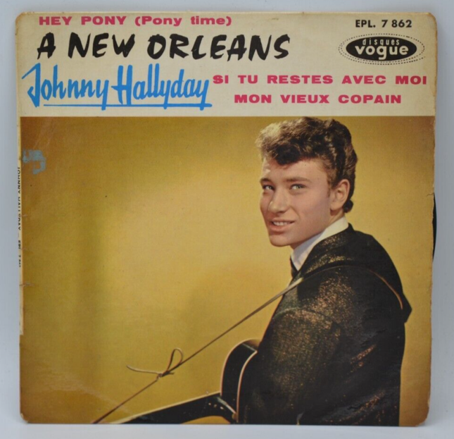 45 rpm vinyl record - in New Orleans - Johnny Hallyday