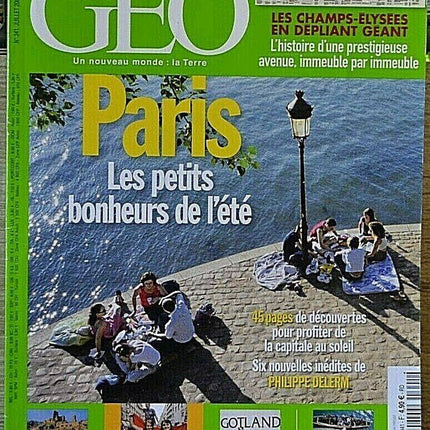 paris les petits bonheurs de l'été - geo - n°341 - revue - Geo magazine